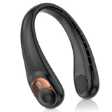 Techsuit Neck Fan (S9), Portable, with Digital Display, 3 Wind Speeds, 5200mAh, 5800RPM, Negru