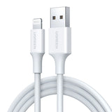 Cablu Ugreen US155 (20730), for iPhone, iPad, iPod, USB to Lightning, 5V/2.4A, 480Mbps, MFi Ceritified, 2m, Alb