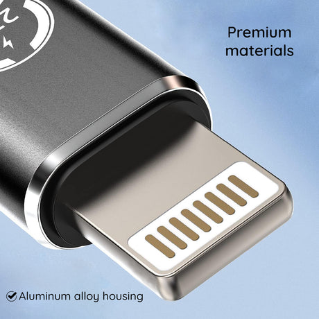 Adaptor Techsuit Premium OTG Adapter TitanCoreX (A11), Lightning to Type-C, 3A, Aluminum Alloy, Plug&Play, Fast Transfer, Gri