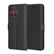 Husa de protectie Techsuit Leather Folio compatibil cu Motorola Edge 60 Pro, Negru