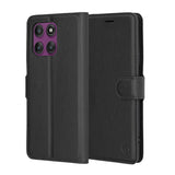 Husa de protectie Techsuit Leather Folio compatibil cu Motorola Edge 60 Pro, Negru