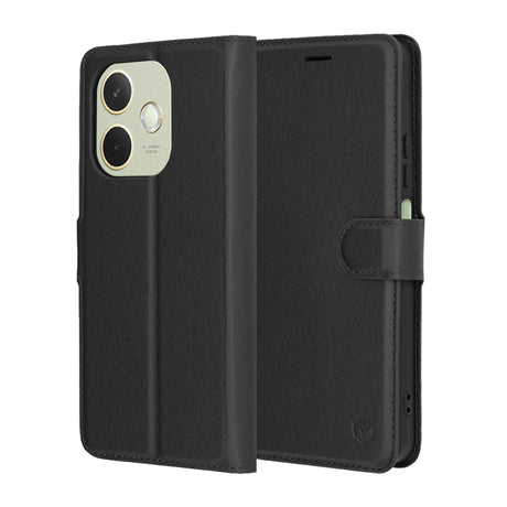 Husa de protectie Techsuit Leather Folio compatibil cu Oppo A5 Pro 4G / A5 Pro 5G, Negru