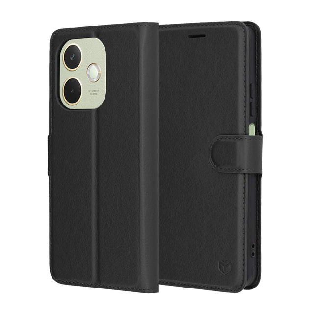 Husa de protectie Techsuit Leather Folio compatibil cu Oppo A5 Pro 4G / A5 Pro 5G, Negru