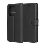 Husa de protectie Techsuit Leather Folio compatibil cu Oppo A5 Pro 4G / A5 Pro 5G, Negru