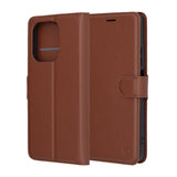 Husa de protectie Techsuit Leather Folio compatibil cu Oppo A5 Pro 4G / A5 Pro 5G, Maro