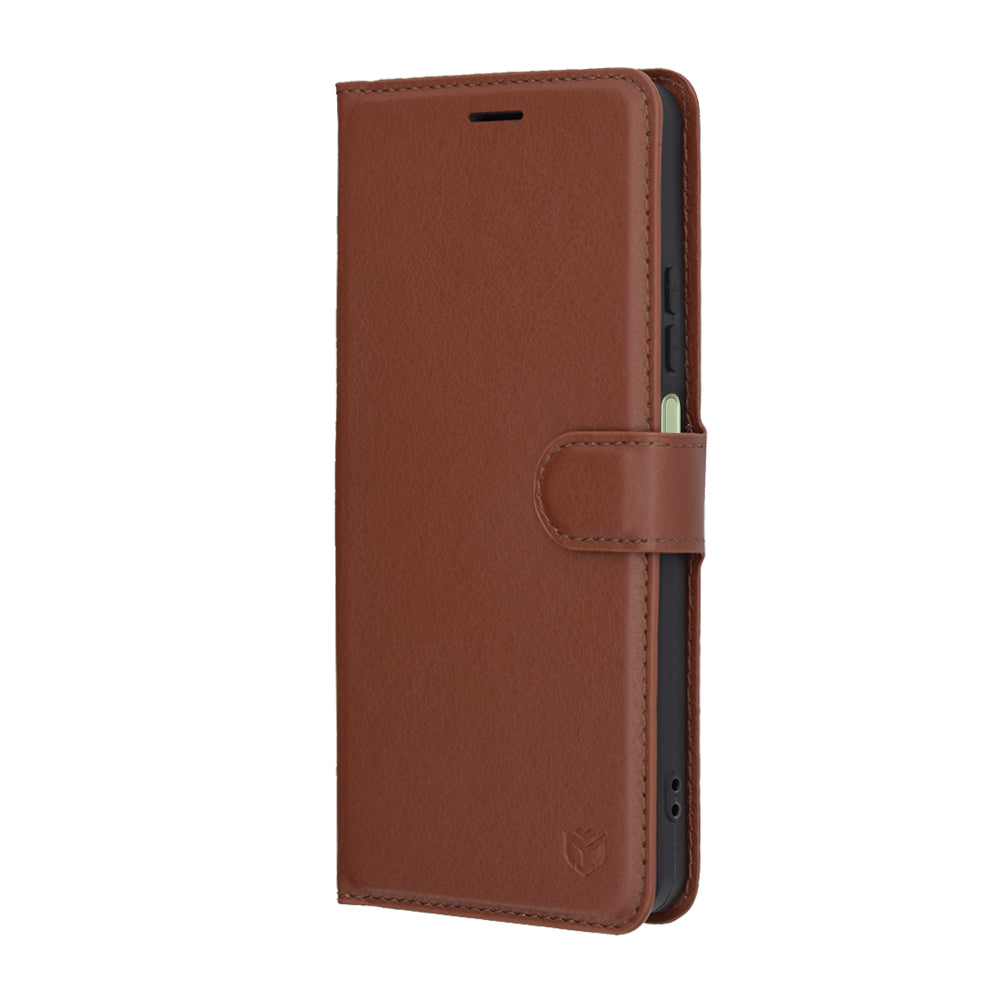 Husa de protectie Techsuit Leather Folio compatibil cu Oppo A5 Pro 4G / A5 Pro 5G, Maro