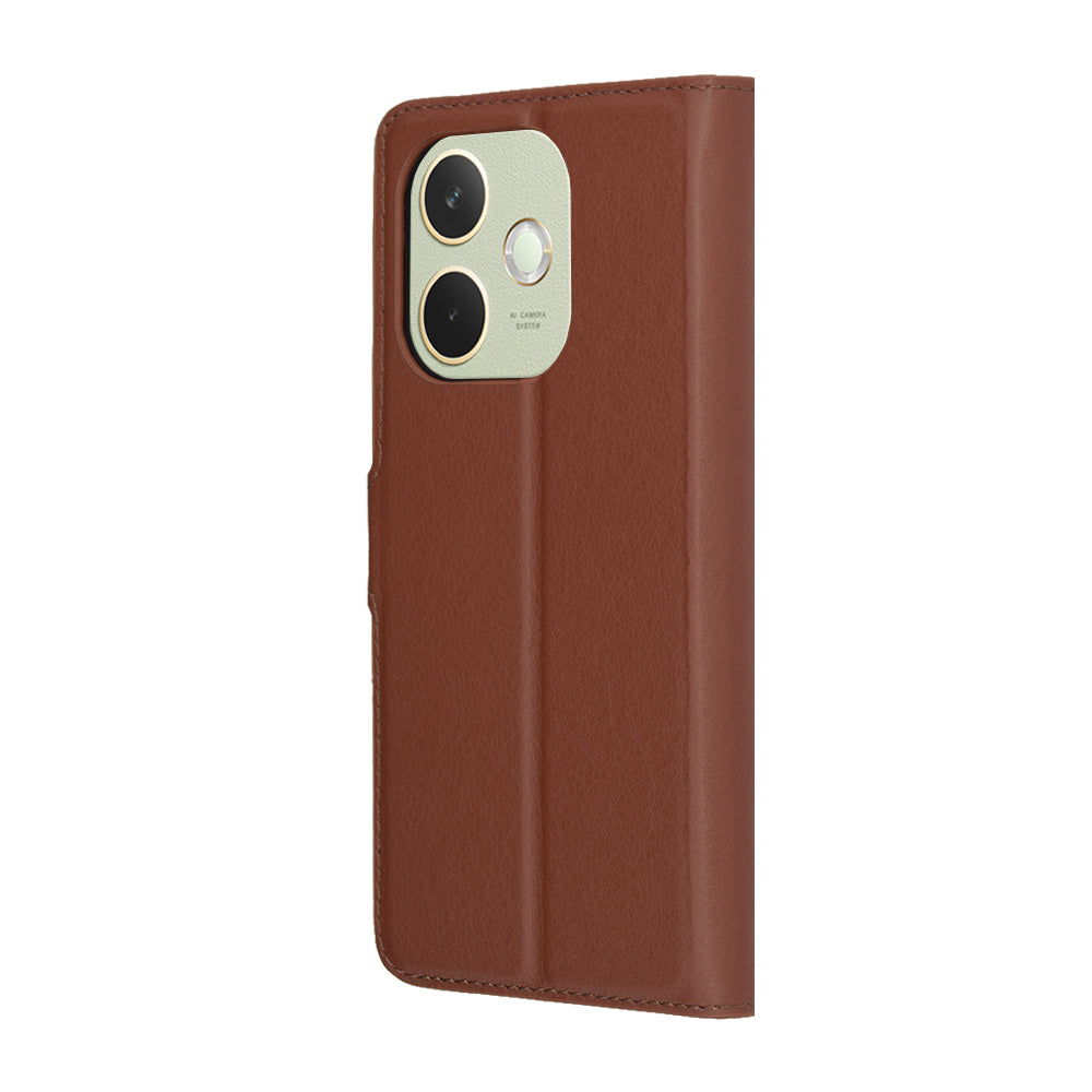 Husa de protectie Techsuit Leather Folio compatibil cu Oppo A5 Pro 4G / A5 Pro 5G, Maro