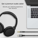 Adaptor Techsuit Premium Cable Adapter NexaSound (AC17), Lightning to 3.5mm Jack, Nylon Braided + Aluminum Alloy, 1m, Gri