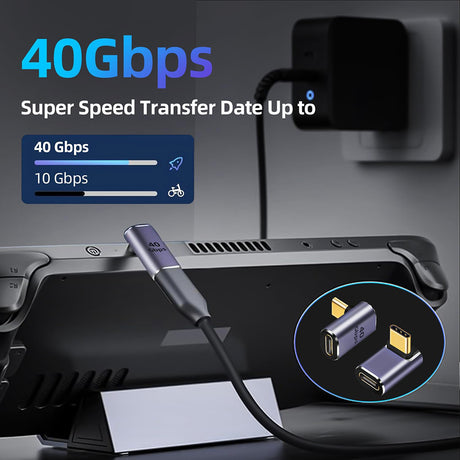 Adaptor Techsuit Premium OTG Adapter TitanCoreX (A12), Type-C to Type-C, 40Gbps, 3A, Plug and Play, Support PD Fast Charging, Gri