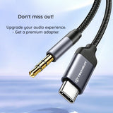 Adaptor Techsuit Premium Cable Adapter FuseXound (AC11), Type-C to 3.5mm Jack, Hi-Fi Quality, DAC Chip, PVC, 0.5m, Gri