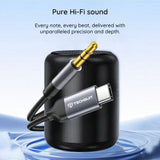 Adaptor Techsuit Premium Cable Adapter FuseXound (AC11), Type-C to 3.5mm Jack, Hi-Fi Quality, DAC Chip, PVC, 0.5m, Gri