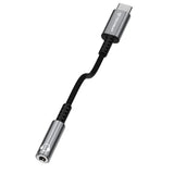 Adaptor Techsuit Premium Cable Adapter SonicPiX (AC14), Type-C to 3.5mm Jack, 3A, DAC Chip, Aluminum, Digital Decoder, 0.1m, Gri