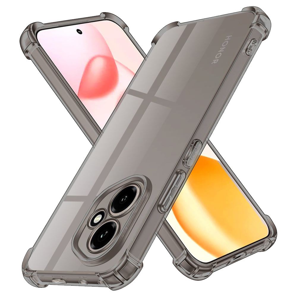 Husa de protectie Techsuit Shockproof Clear Silicone compatibil cu Honor 600 Lite, Negru Fumuriu