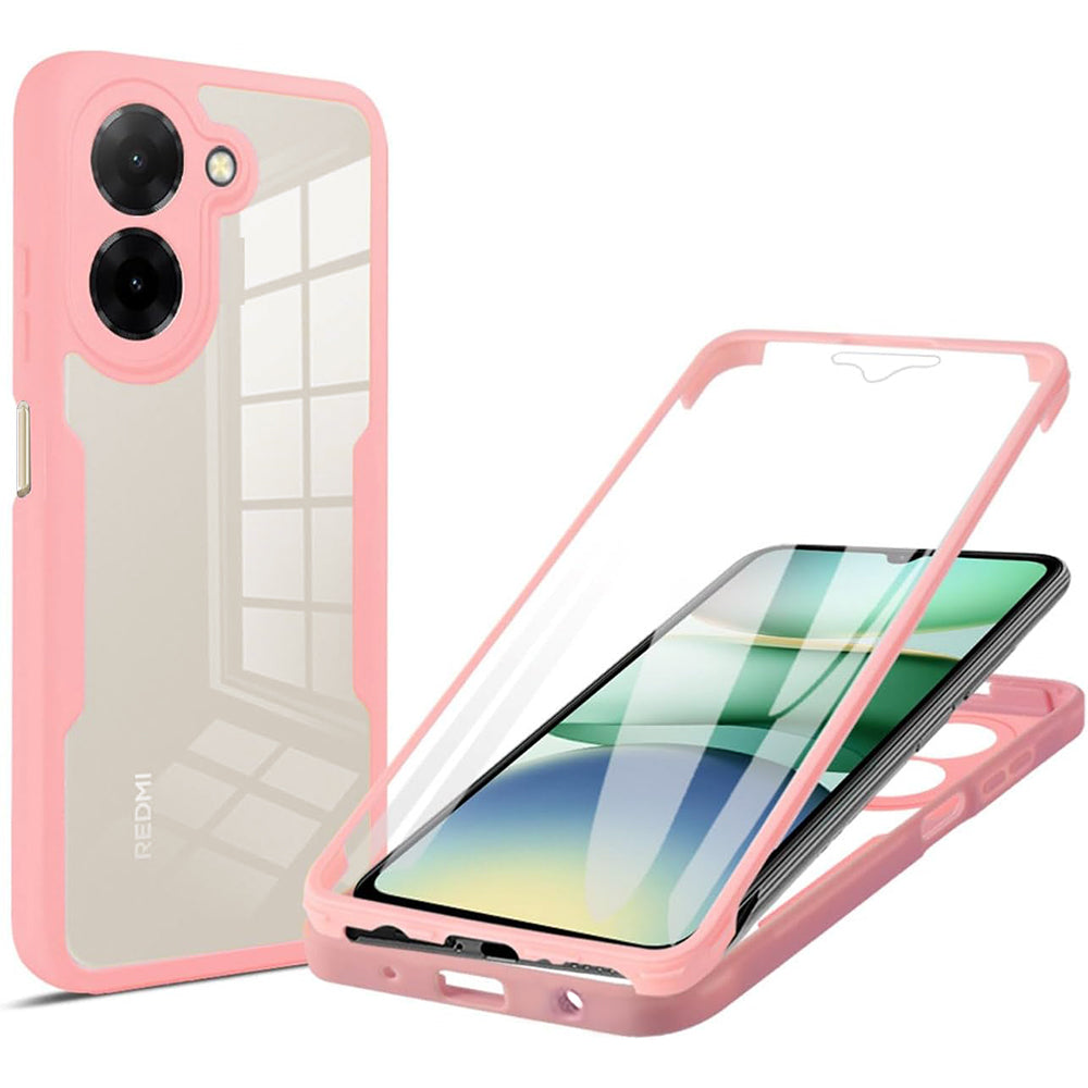 Folie de protectie Techsuit ColorVerse 360 Series + compatibil cu Xiaomi Redmi A5 4G (Standard), Roz