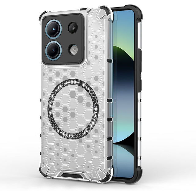 Husa de protectie Techsuit HoneyComb Shield MagSafe compatibil cu Xiaomi Redmi Note 14S, Alb