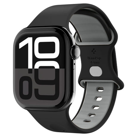 Accesoriu smartwatch Spigen Nano Pop (AMP09324) compatibil cu Apple Watch 1/2/3/4/5/6/7/8/9/10/11/SE/SE 2/SE 3 (38/40/41/42mm), Negru Sesame
