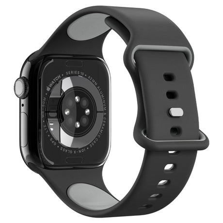 Accesoriu smartwatch Spigen Nano Pop (AMP09324) compatibil cu Apple Watch 1/2/3/4/5/6/7/8/9/10/11/SE/SE 2/SE 3 (38/40/41/42mm), Negru Sesame