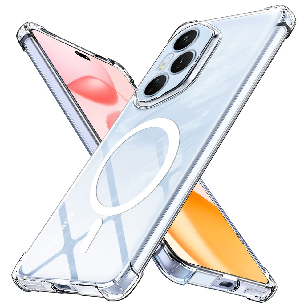 Husa de protectie Techsuit Shockproof Clear Silicone MagSafe compatibil cu Honor 400 Pro, Transparent