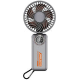 Techsuit Premium Mini Hand Fan (Z8), with LED Digital Display, USB-C Rechargeable, 3 Wind Speeds, 2A, 3600mAh, Alb