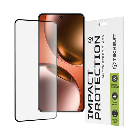 Folie de protectie Techsuit 111D Full Cover / Full Glue Glass compatibil cu Realme GT 7, Negru