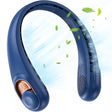 Techsuit Neck Fan (S9), Portable, with Digital Display, 3 Wind Speeds, 5200mAh, 5800RPM, Albastru