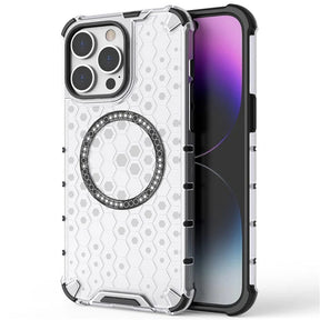 Husa de protectie Techsuit HoneyComb Shield MagSafe compatibil cu iPhone 14 Pro, Alb