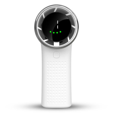Techsuit Premium Mini Hand Fan (A8), with LED Digital Display, USB-C Rechargeable, 5 Wind Speeds, 3600mAh, Alb