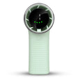 Techsuit Premium Mini Hand Fan (A8), with LED Digital Display, USB-C Rechargeable, 5 Wind Speeds, 3600mAh, Verde