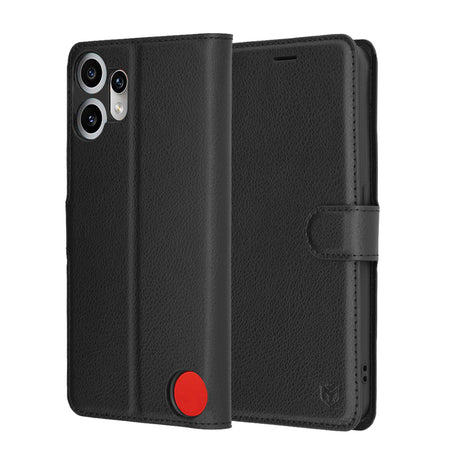 Husa de protectie Techsuit Leather Folio compatibil cu Nothing CMF Phone 2 Pro, Negru