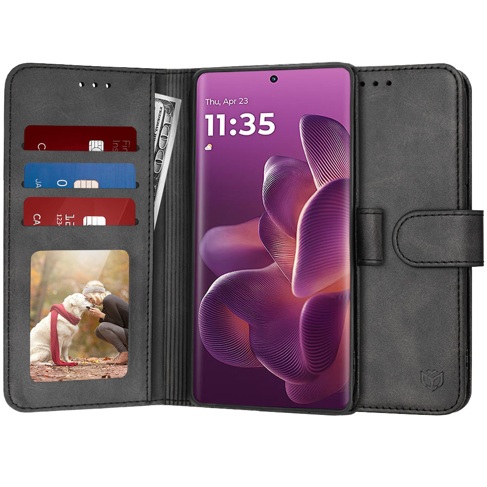 Husa de protectie Techsuit Diary Book compatibil cu Motorola Edge 60 Pro, Negru