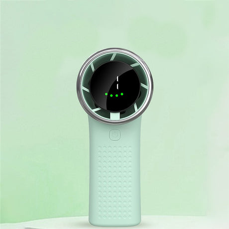 Techsuit Premium Mini Hand Fan (A8), with LED Digital Display, USB-C Rechargeable, 5 Wind Speeds, 3600mAh, Alb
