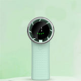 Techsuit Premium Mini Hand Fan (A8), with LED Digital Display, USB-C Rechargeable, 5 Wind Speeds, 3600mAh, Verde