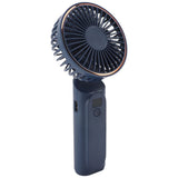 Techsuit Premium Mini Hand Fan (M12), with LED Digital Display, USB-C Rechargeable, 6 Wind Speeds, 5000mAh, Albastru