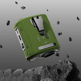 Techsuit Premium Portable Mini Fan (Z14), with Power Bank, Rechargeable, 5 Wind Speeds, Belt Buckle, 5000mAh, Gri