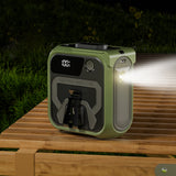 Techsuit Premium Portable Mini Fan (Z13), with Power Bank, Rechargeable, 5 Wind Speeds, Belt Buckle, 10000mAh, Portocaliu