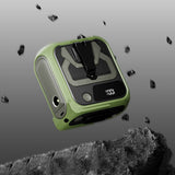 Techsuit Premium Portable Mini Fan (Z13), with Power Bank, Rechargeable, 5 Wind Speeds, Belt Buckle, 10000mAh, Gri