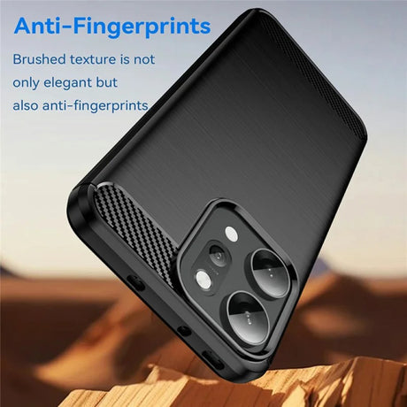 Husa de protectie Techsuit Carbon Silicone compatibil cu Oppo Reno14 Pro, Negru
