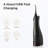 Bitvae Water Flosser (BV5020E), with 4x Standard, 1x Periodontal, 1x Orthodontic, 1x Tongue Nozzel, 300ml, 3 Modes, Alb