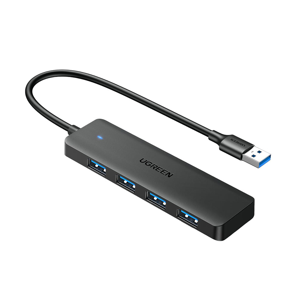 Hub/Dock Ugreen Docking Station CM219 (25851), USB3.0 Male to 4x USB-A, 5Gbps, Indicator Light, 0.15m, Negru