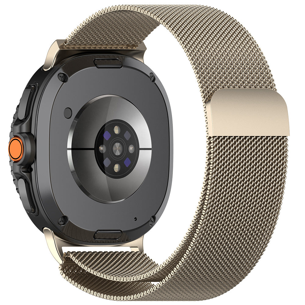 Curea smartwatch Techsuit Watchband (W009) compatibil cu Samsung Galaxy Watch8 40mm/Watch8 44mm/Watch8 Classic, Titanium Natural