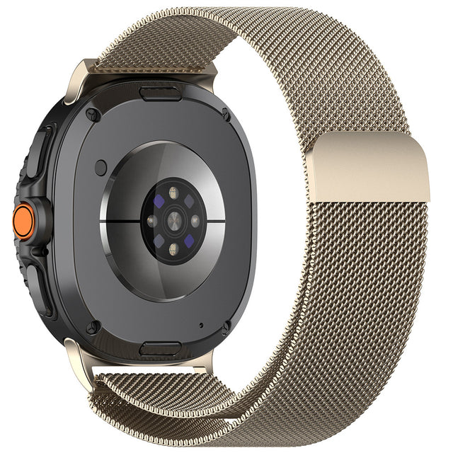 Curea smartwatch Techsuit Watchband (W009) compatibil cu Samsung Galaxy Watch8 40mm/Watch8 44mm/Watch8 Classic, Titanium Natural
