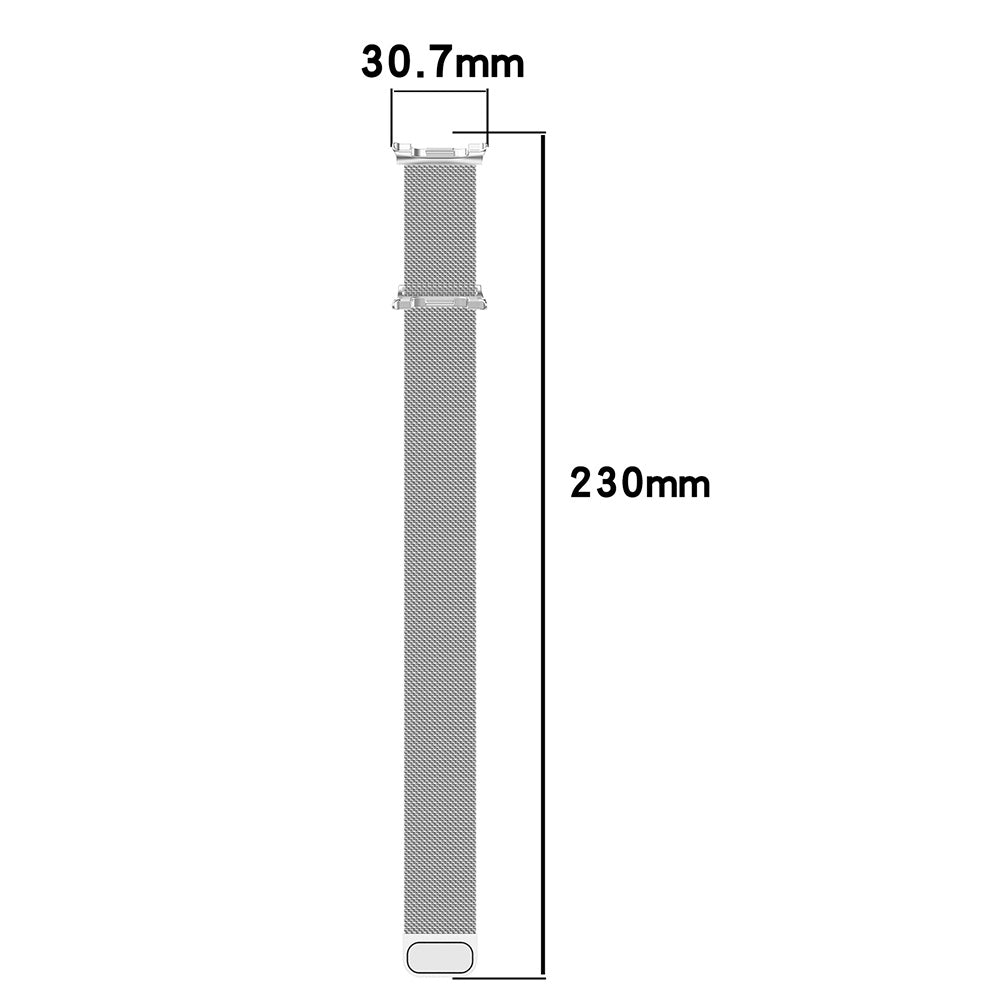 Curea smartwatch Techsuit Watchband (W009) compatibil cu Samsung Galaxy Watch8 40mm/Watch8 44mm/Watch8 Classic, Titanium Natural