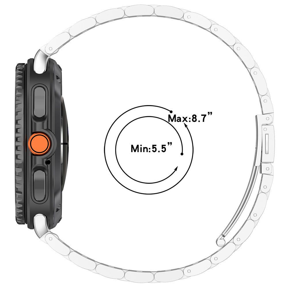 Curea smartwatch Techsuit Watchband (W010) compatibil cu Samsung Galaxy Watch8 40mm/Watch8 44mm/Watch8 Classic, Argintiu