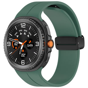 Curea smartwatch Techsuit Watchband (W011) compatibil cu Samsung Galaxy Watch8 40mm/Watch8 44mm/Watch8 Classic, Verde Inchis
