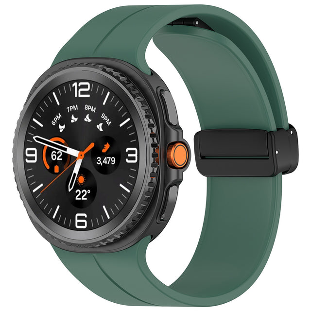 Curea smartwatch Techsuit Watchband (W011) compatibil cu Samsung Galaxy Watch8 40mm/Watch8 44mm/Watch8 Classic, Verde Inchis
