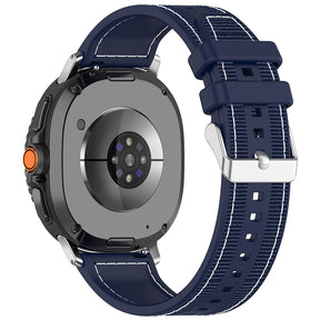 Curea smartwatch Techsuit Watchband (W051) compatibil cu Samsung Galaxy Watch8 40mm/Watch8 44mm/Watch8 Classic, Albastru Inchis
