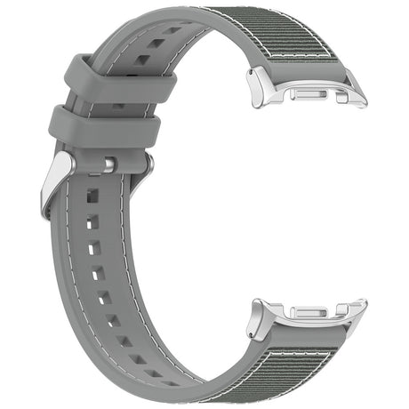 Curea smartwatch Techsuit Watchband (W051) compatibil cu Samsung Galaxy Watch8 40mm/Watch8 44mm/Watch8 Classic, Gri