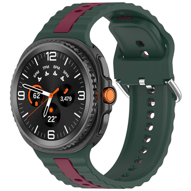 Curea smartwatch Techsuit Watchband (W078) compatibil cu Samsung Galaxy Watch8 40mm/Watch8 44mm/Watch8 Classic, Bleumarin Emerald