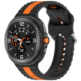 Curea smartwatch Techsuit Watchband (W078) compatibil cu Samsung Galaxy Watch8 40mm/Watch8 44mm/Watch8 Classic, Negru / Orange