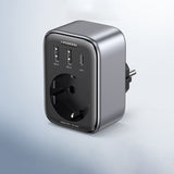 Incarcator Ugreen CD314 (90613), Outlet Extender, Fast Charge, 2x USB, Type-C, AC, 3680W, 13A, PD30W, 3A, QC4+, Negru